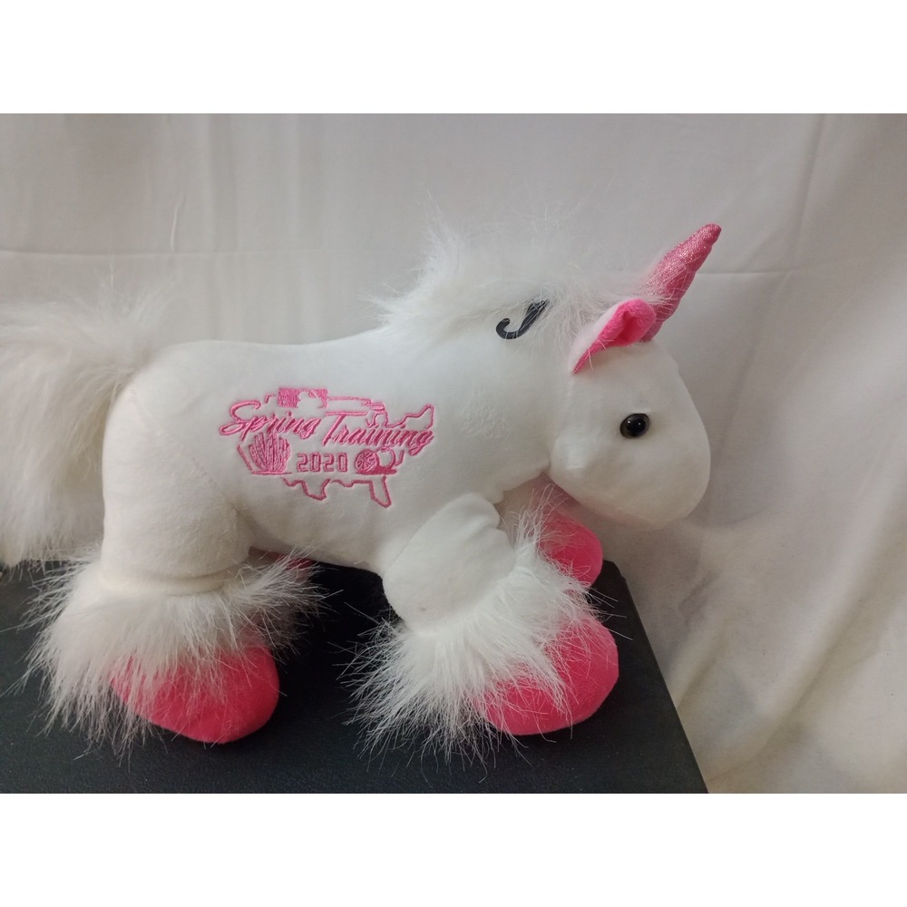 MLB Foco Unicorn Plush NEW WITH TAGS NWT 15"x10" White Pink Spring Train 2020